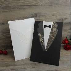 Wedding Invitation Card Wedding Dress and Western Suit Pocket Customized Wedding Supplies 